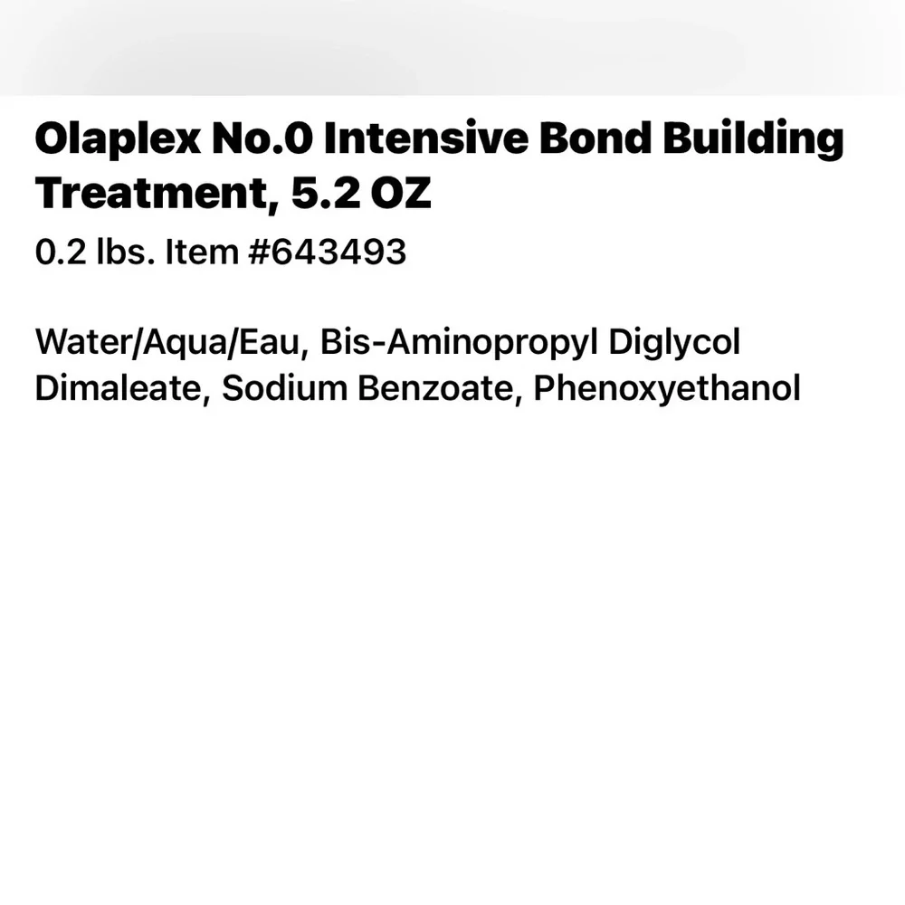 OLAPLEX No.0 | Intensive Bonding Hair Treatment Primes Repairs Strengthens NWT 1